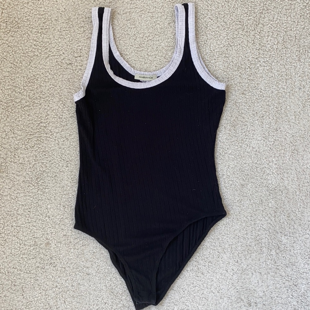 Ambiance Black and White Bodysuit